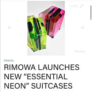 Rimowa neon limited edition carry on luggage